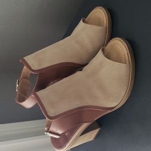 Coach and Four Suede/Leather Slingback Sandals